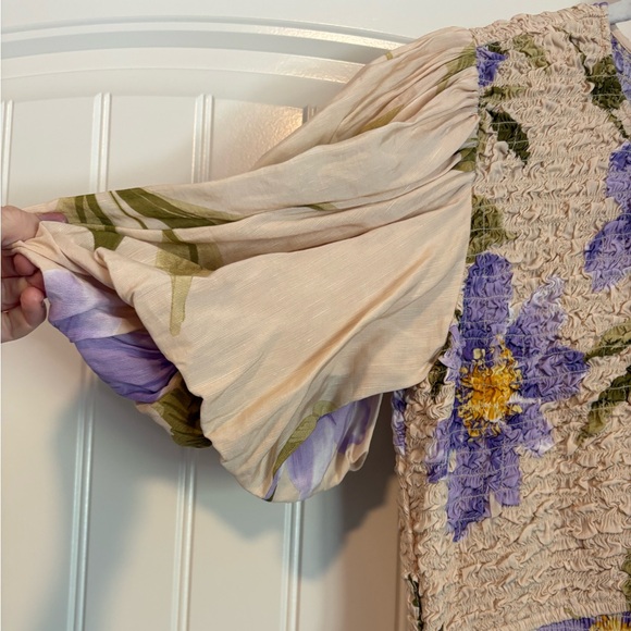 & Other Stories linen blend asymmetric hem midi dress size 8 - Picture 6 of 10